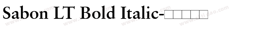 Sabon LT Bold Italic字体转换